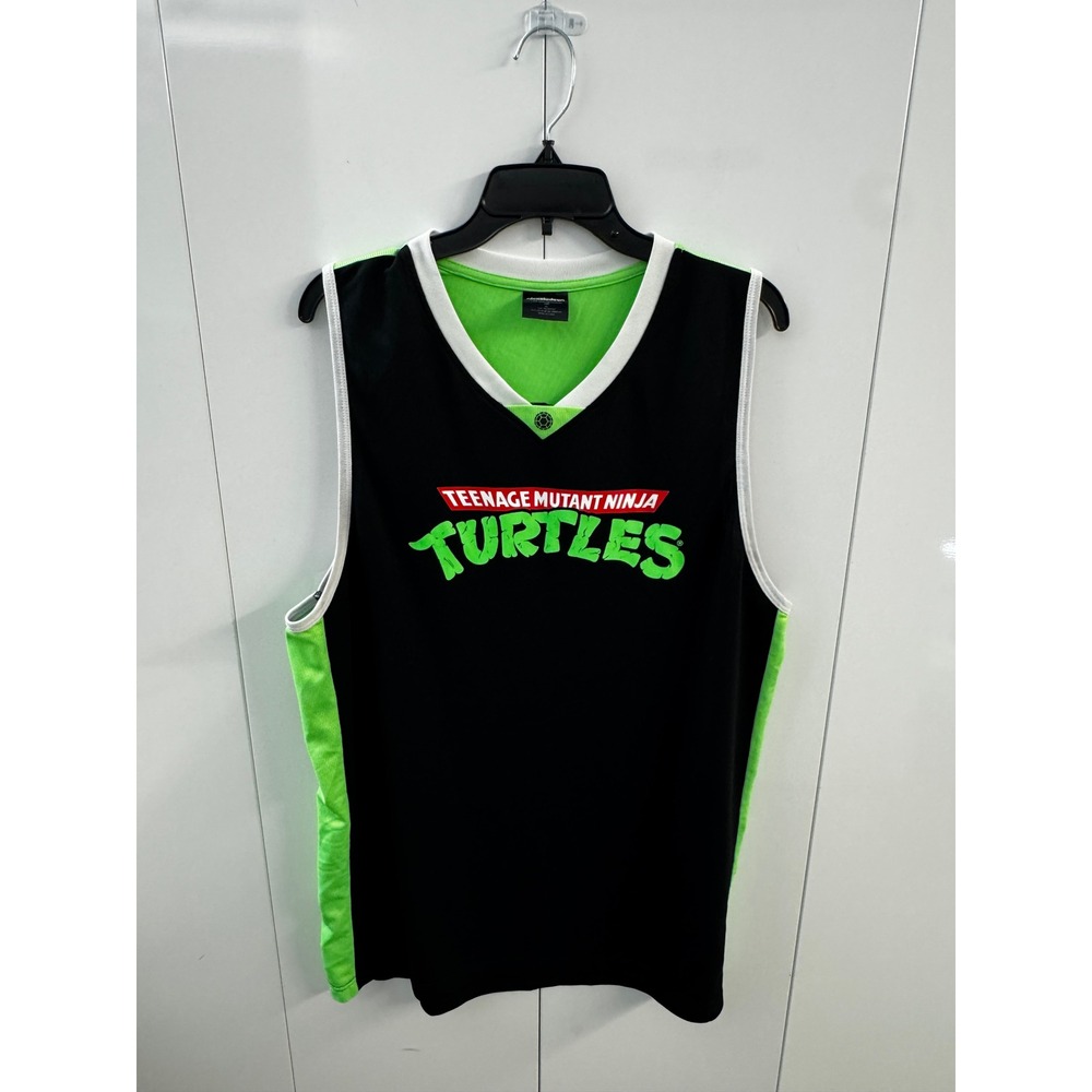 Nickelodeon Teenage Mutant Ninja Turtles Basketball Jersey Mens XL Black Green